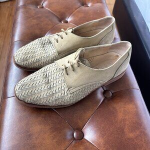Bally Woven Suede Derby Shoes | Tan | Mens 9D